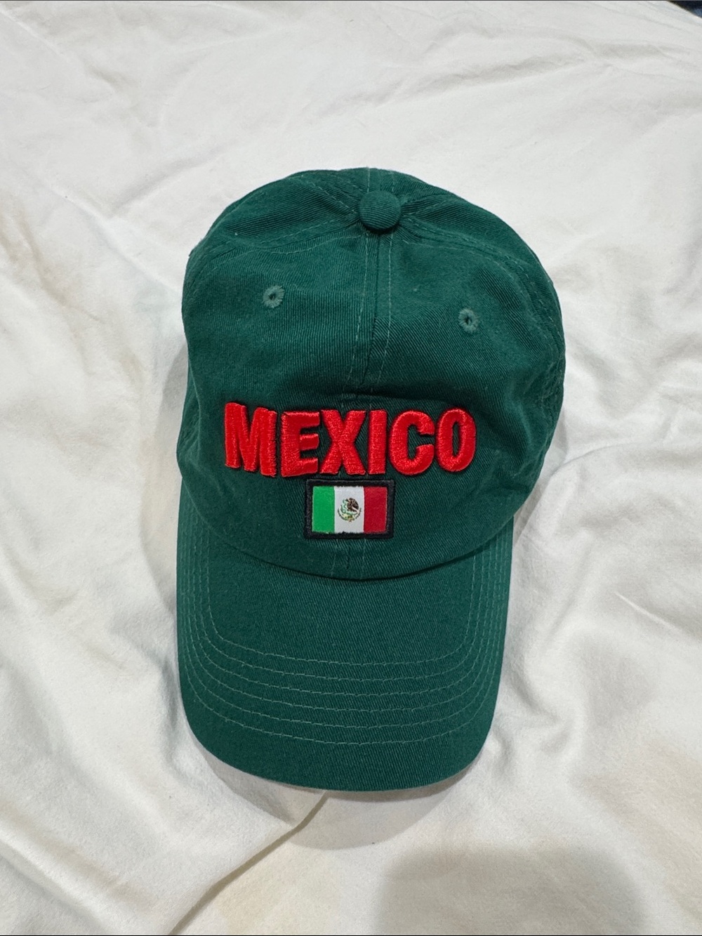 Mexico Embroidered Green Baseball Cap